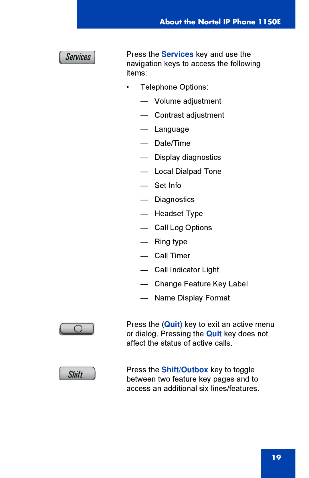 Nortel Networks manual About the Nortel IP Phone 1150E 