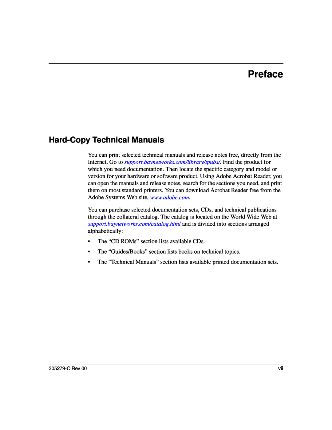 Nortel Networks 13.03 manual Preface, Hard-Copy Technical Manuals 