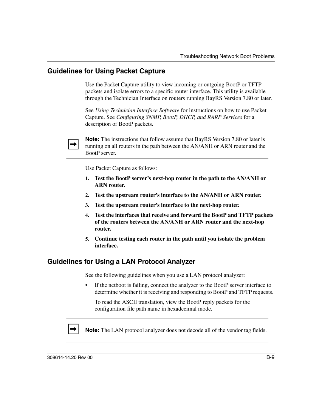 Nortel Networks 14.2 manual Guidelines for Using Packet Capture, Guidelines for Using a LAN Protocol Analyzer 