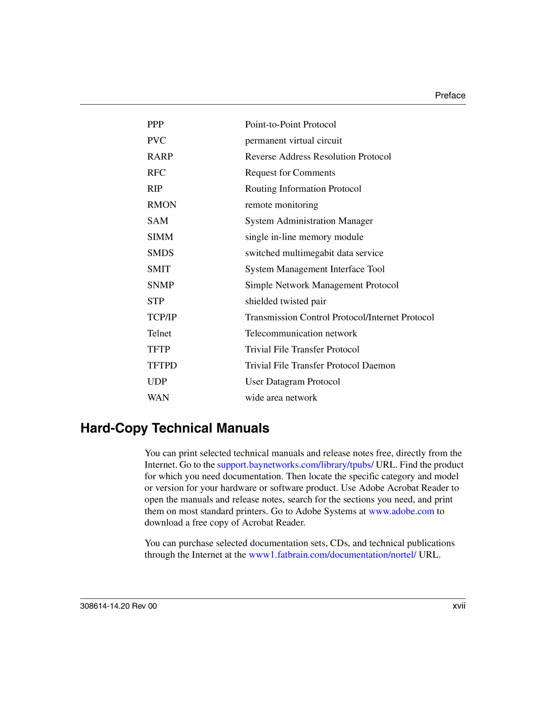 Nortel Networks 14.2 manual Hard-Copy Technical Manuals 