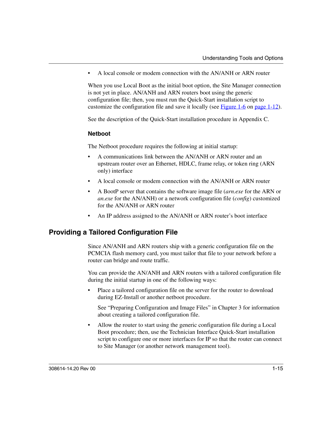 Nortel Networks 14.2 manual Providing a Tailored Configuration File, Netboot 