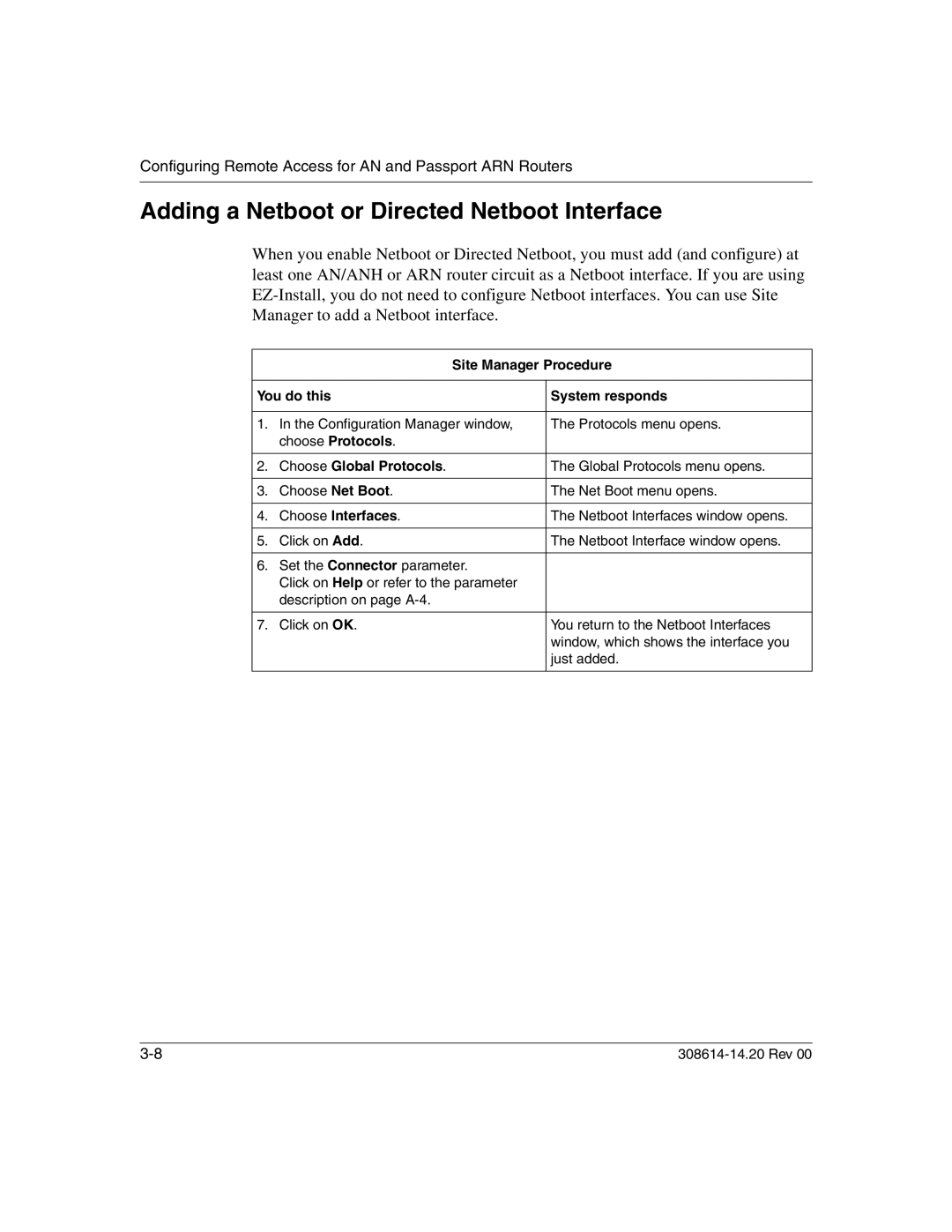 Nortel Networks 14.2 manual Adding a Netboot or Directed Netboot Interface, Choose Interfaces 