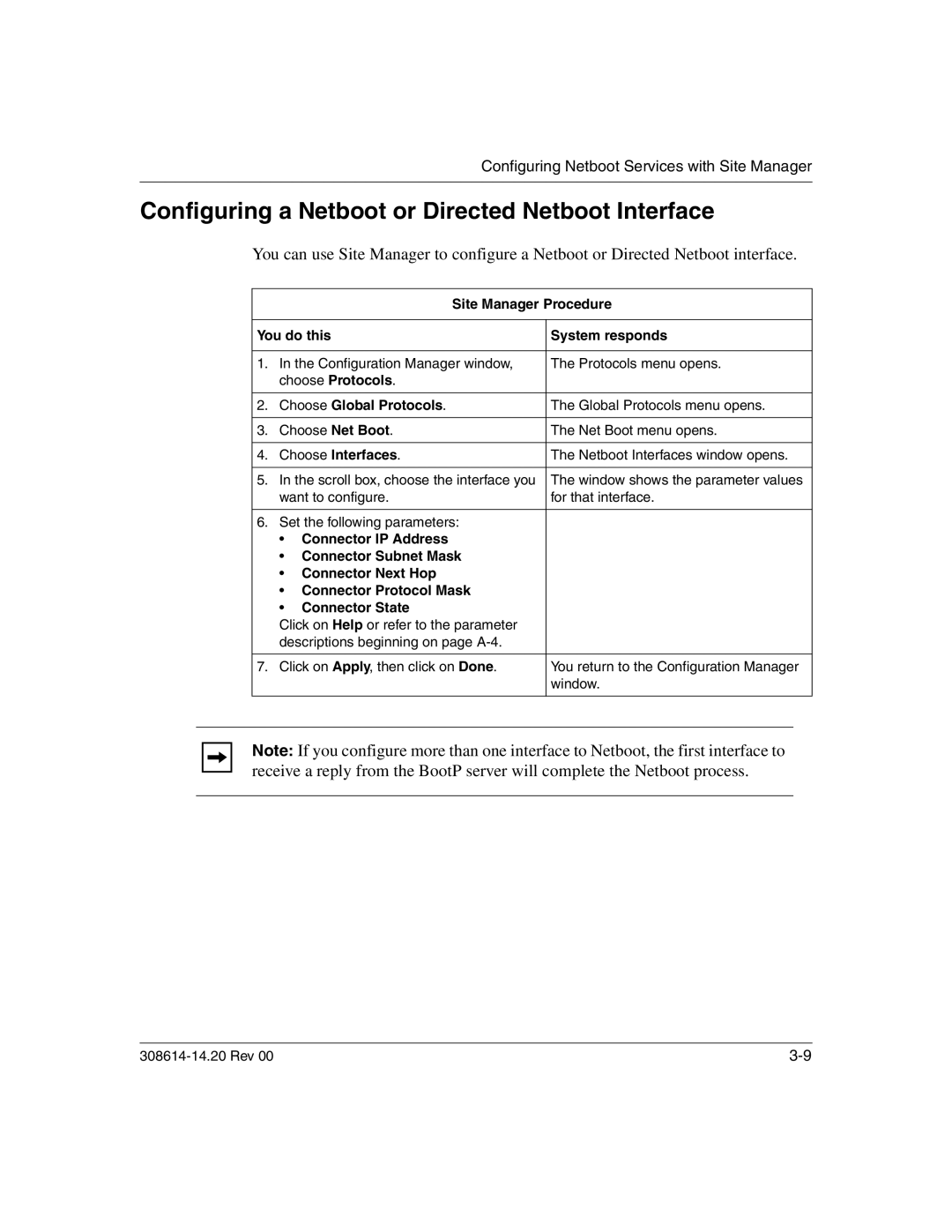 Nortel Networks 14.2 manual Configuring a Netboot or Directed Netboot Interface 