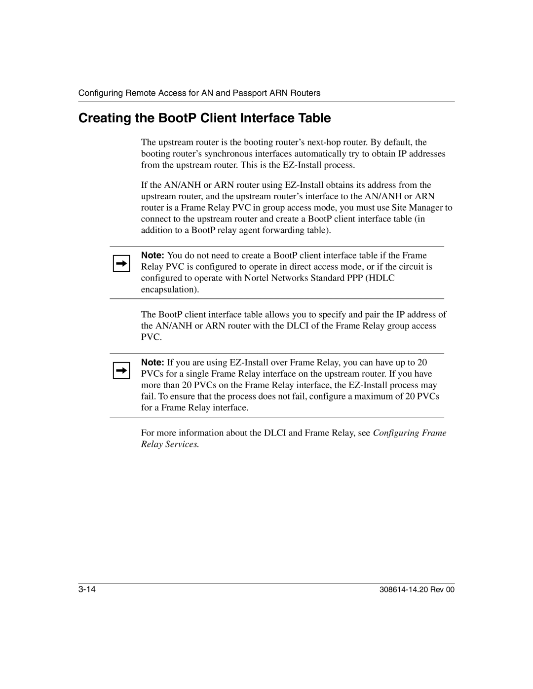 Nortel Networks 14.2 manual Creating the BootP Client Interface Table 