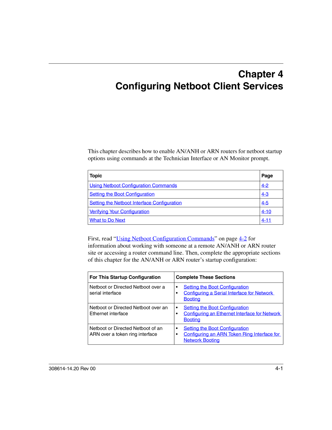 Nortel Networks 14.2 Chapter Configuring Netboot Client Services, For This Startup Configuration Complete These Sections 