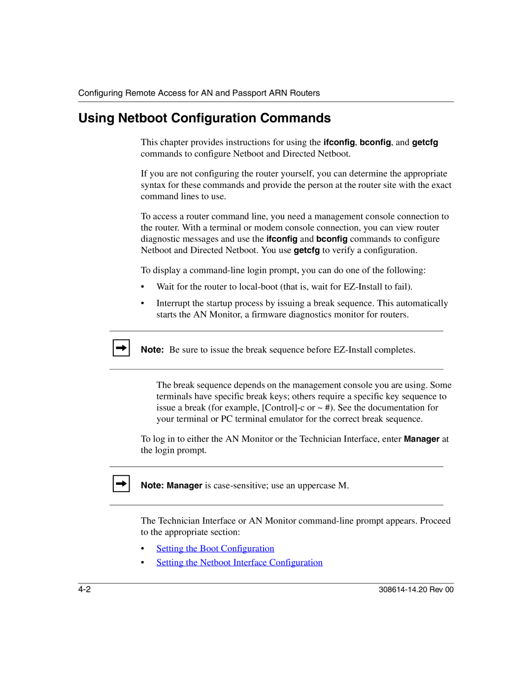 Nortel Networks 14.2 manual Using Netboot Configuration Commands 