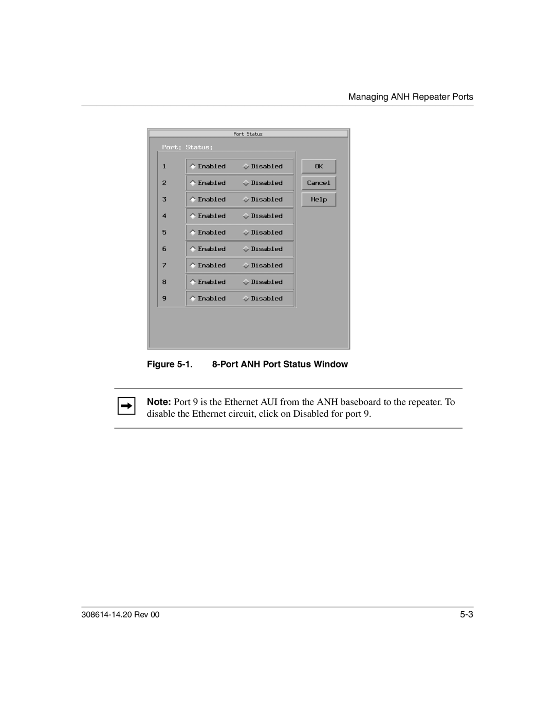 Nortel Networks 14.2 manual Port ANH Port Status Window 