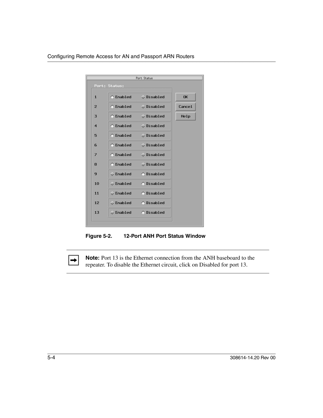 Nortel Networks 14.2 manual Port ANH Port Status Window 