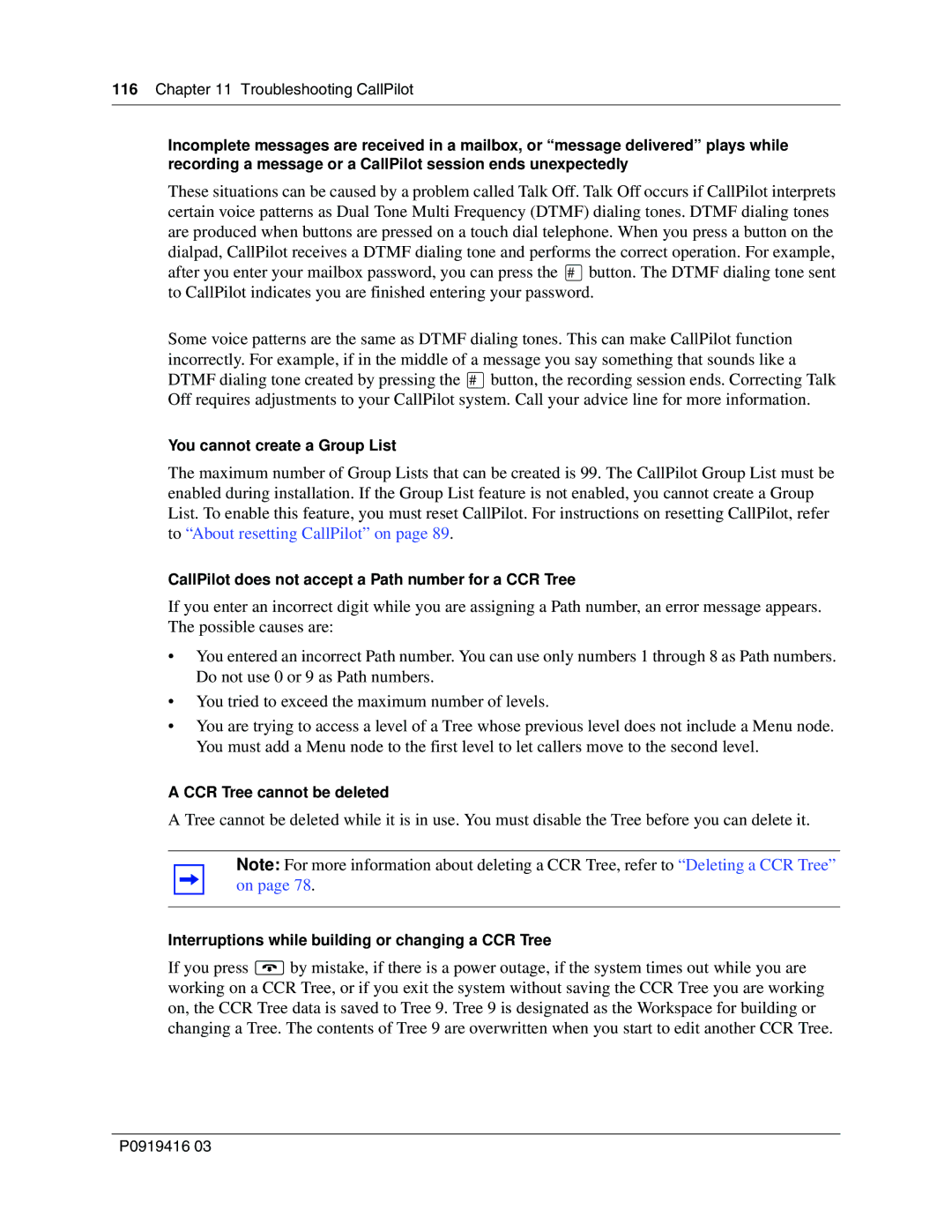 Nortel Networks 150, CallPilot manual You cannot create a Group List 