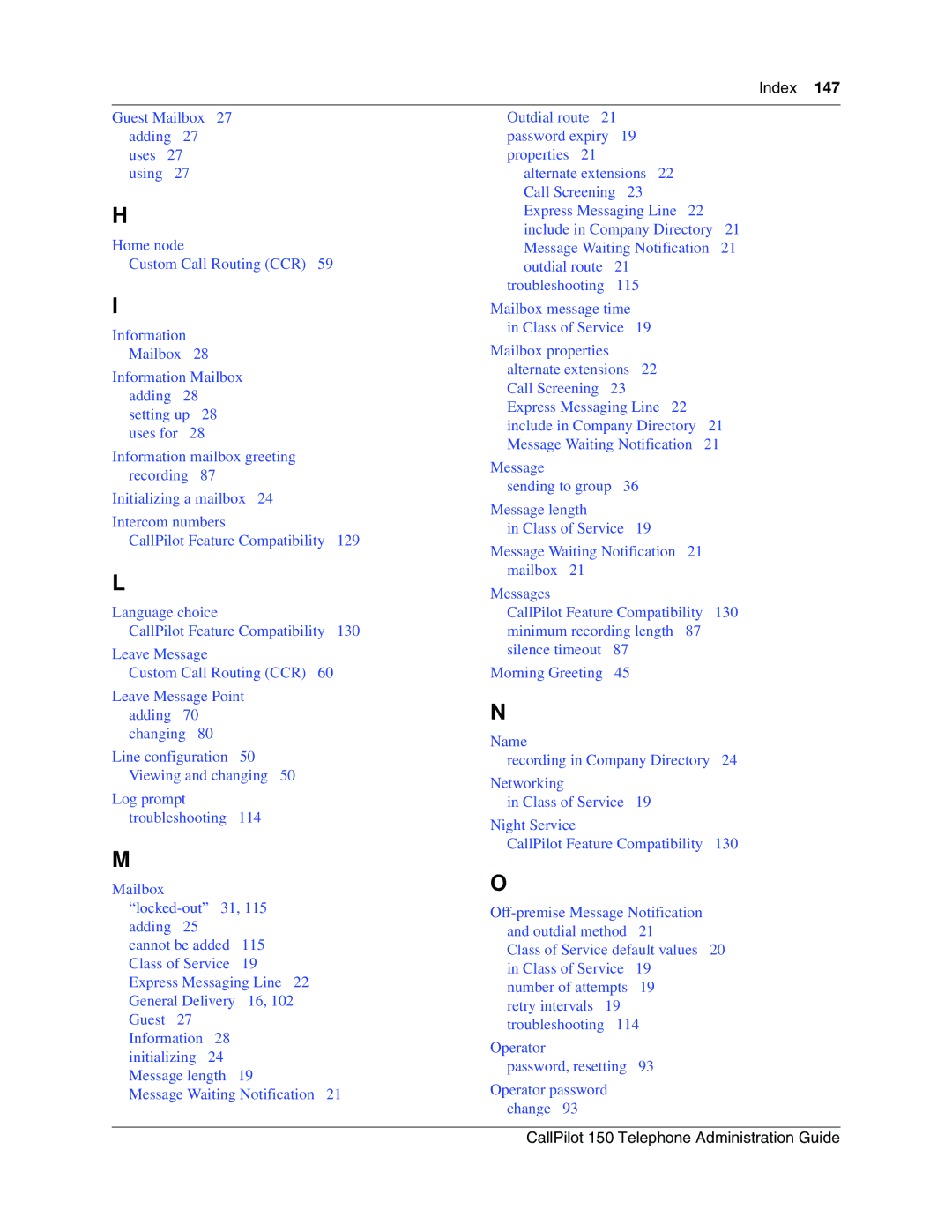 Nortel Networks CallPilot, 150 manual Troubleshooting 