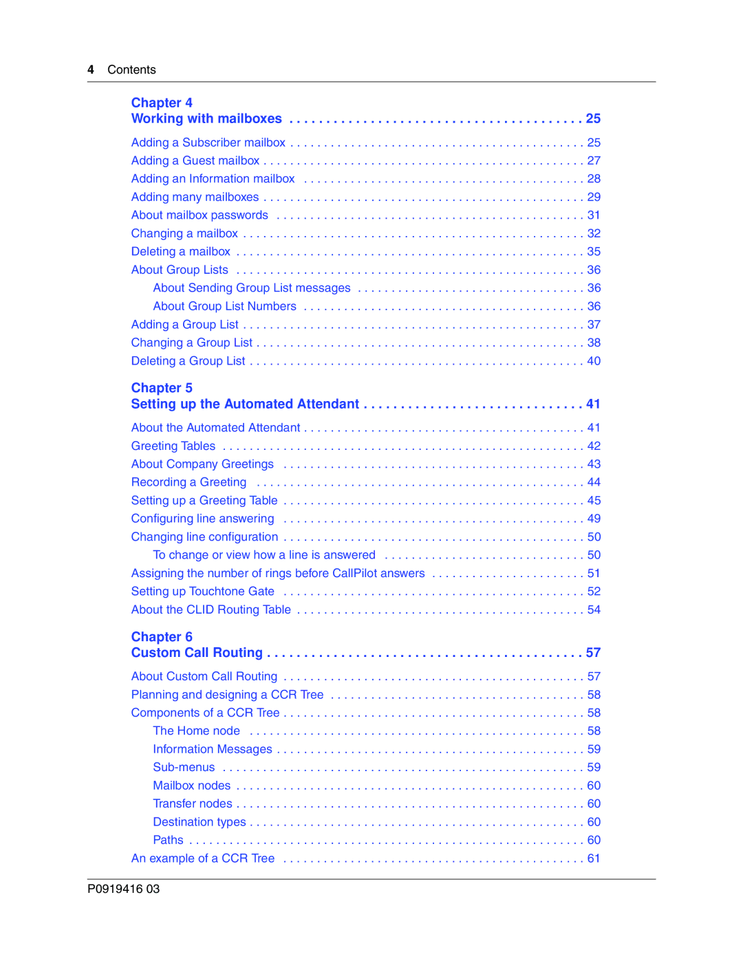 Nortel Networks 150, CallPilot manual Chapter Working with mailboxes 