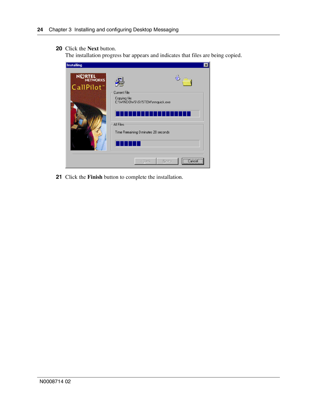 Nortel Networks 150 manual Installing and configuring Desktop Messaging 