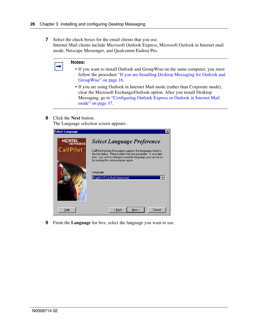 Nortel Networks 150 manual Installing and configuring Desktop Messaging 