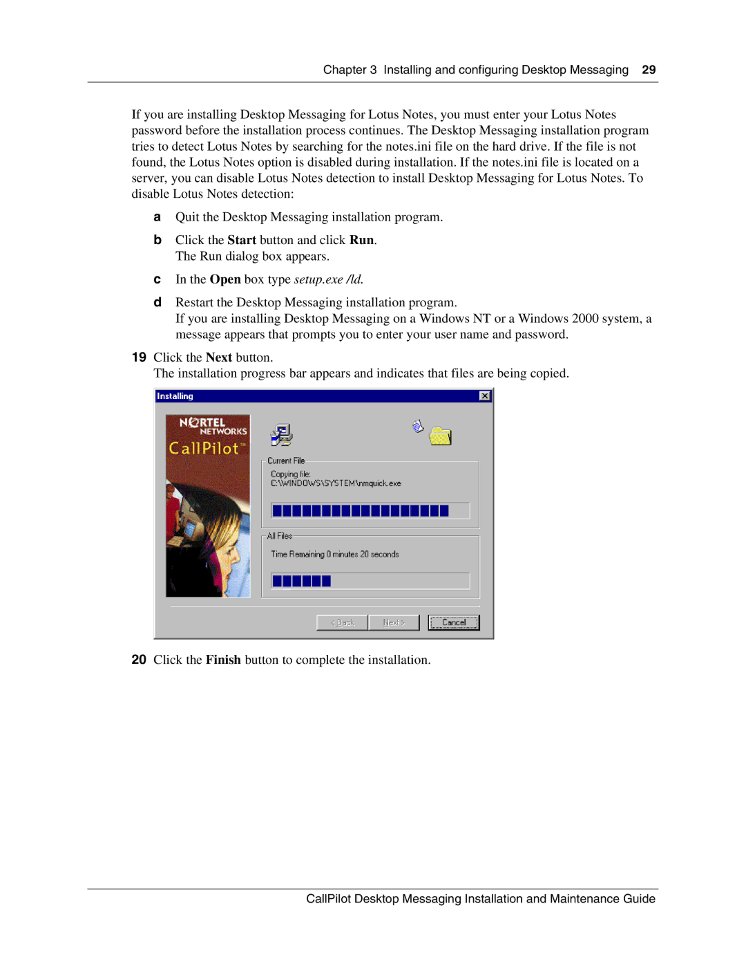 Nortel Networks 150 manual Installing and configuring Desktop Messaging 