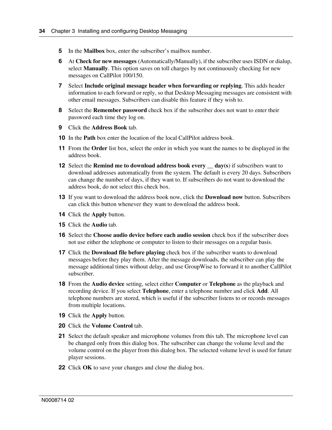 Nortel Networks 150 manual Click the Volume Control tab 