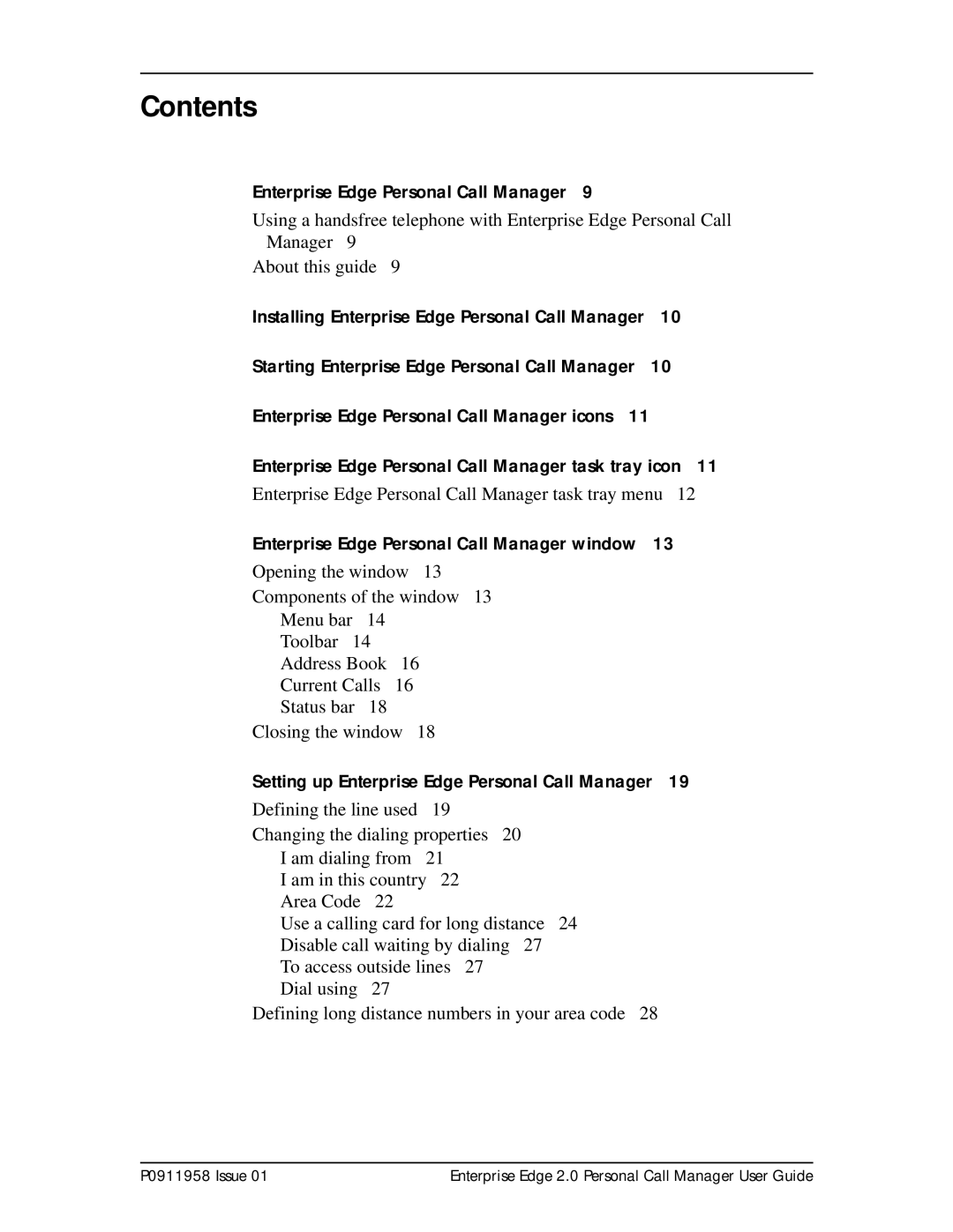 Nortel Networks 2 manual Contents 