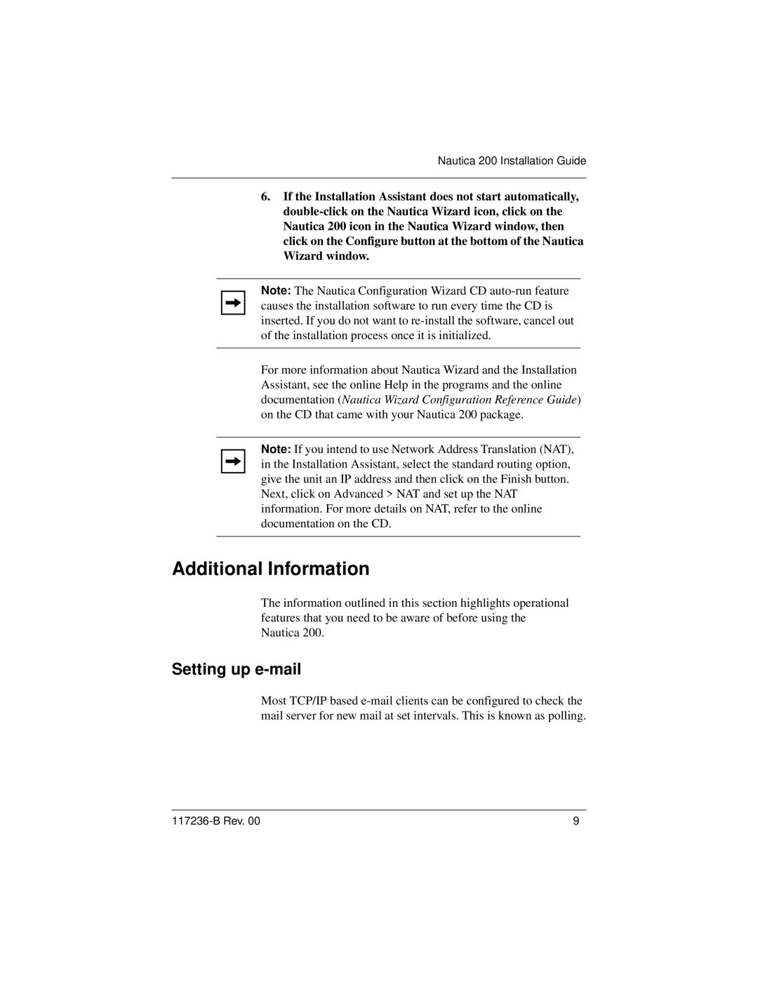 Nortel Networks 200 manual Additional Information, Setting up e-mail 