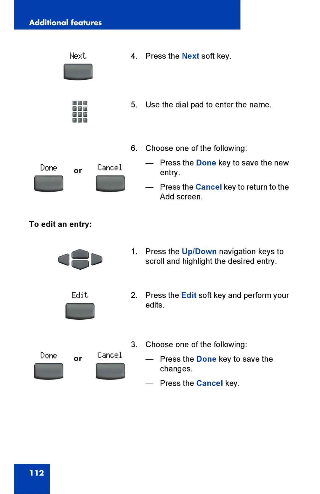 Nortel Networks 2002 manual To edit an entry 