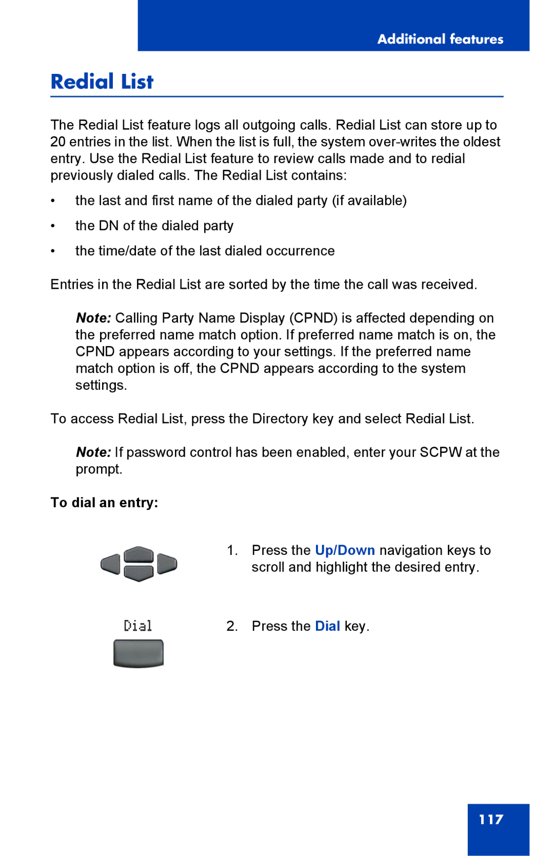 Nortel Networks 2002 manual Redial List 