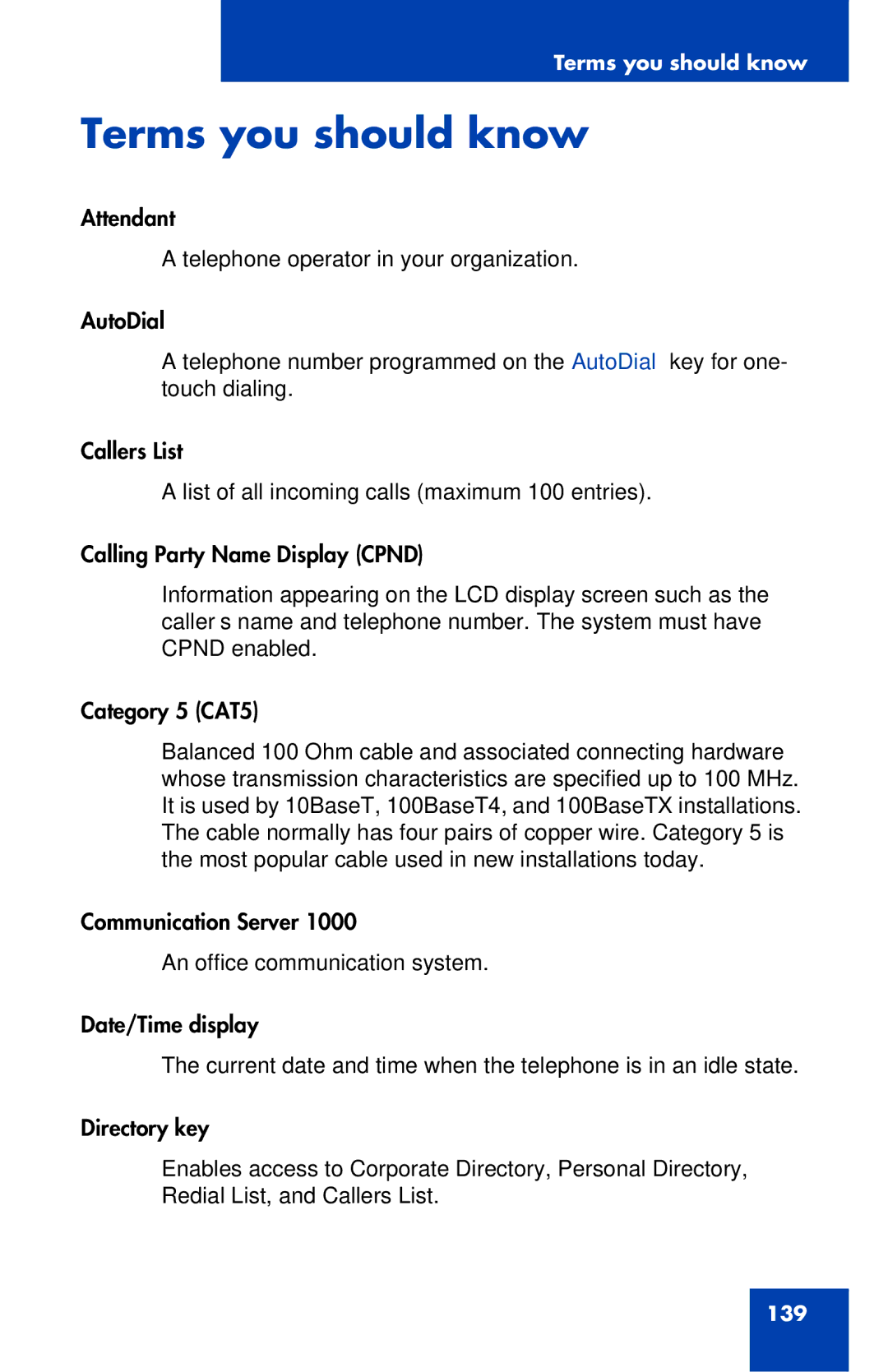 Nortel Networks 2002 manual Terms you should know 