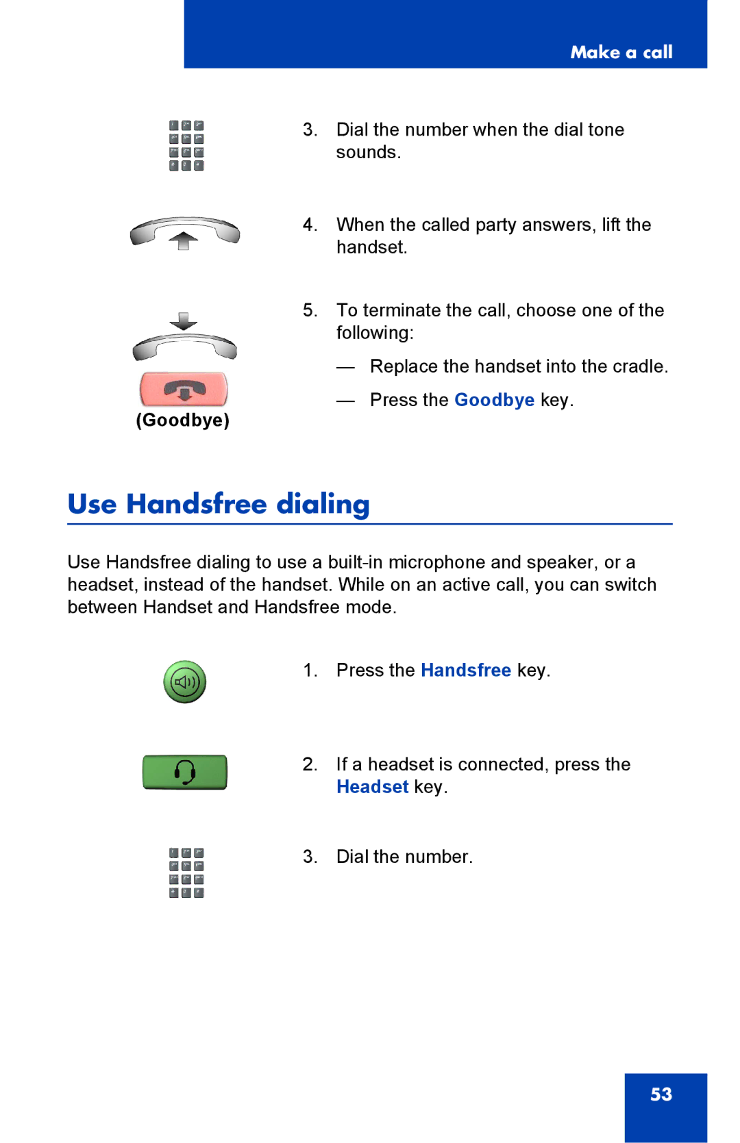 Nortel Networks 2002 manual Use Handsfree dialing 