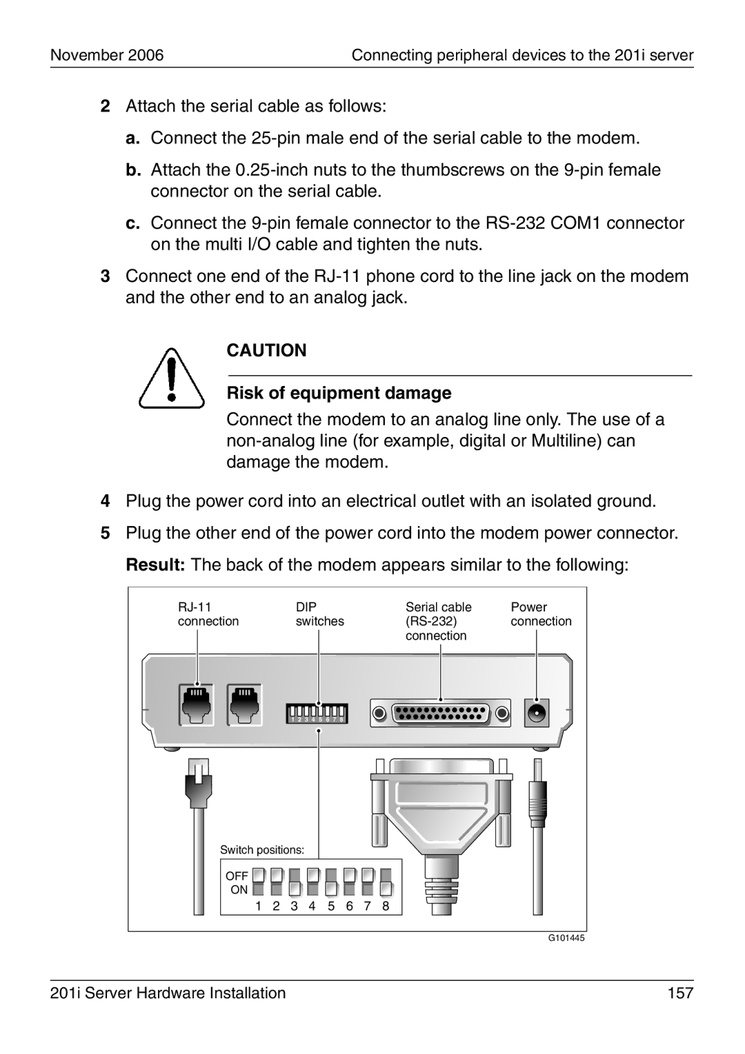 Nortel Networks manual 201i Server Hardware Installation 157 