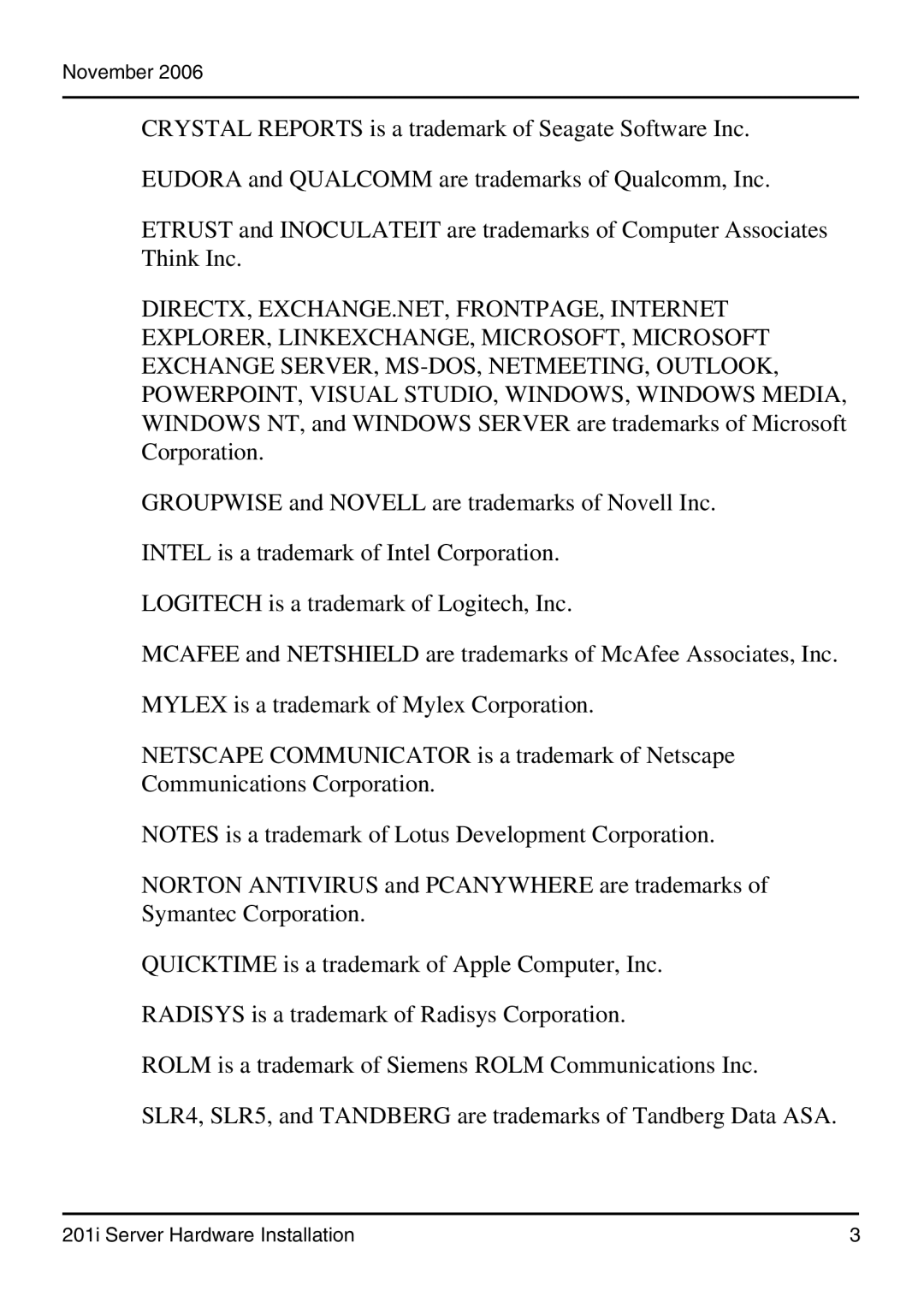 Nortel Networks manual 201i Server Hardware Installation 