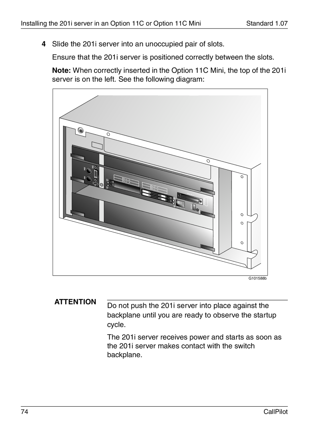 Nortel Networks 201i manual G101588b 