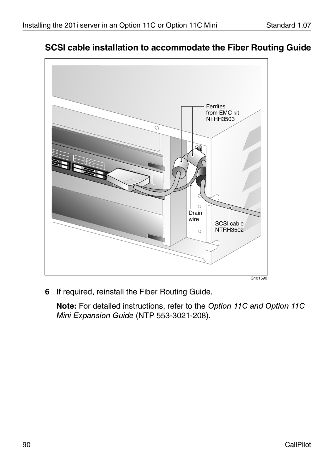 Nortel Networks 201i manual If required, reinstall the Fiber Routing Guide 