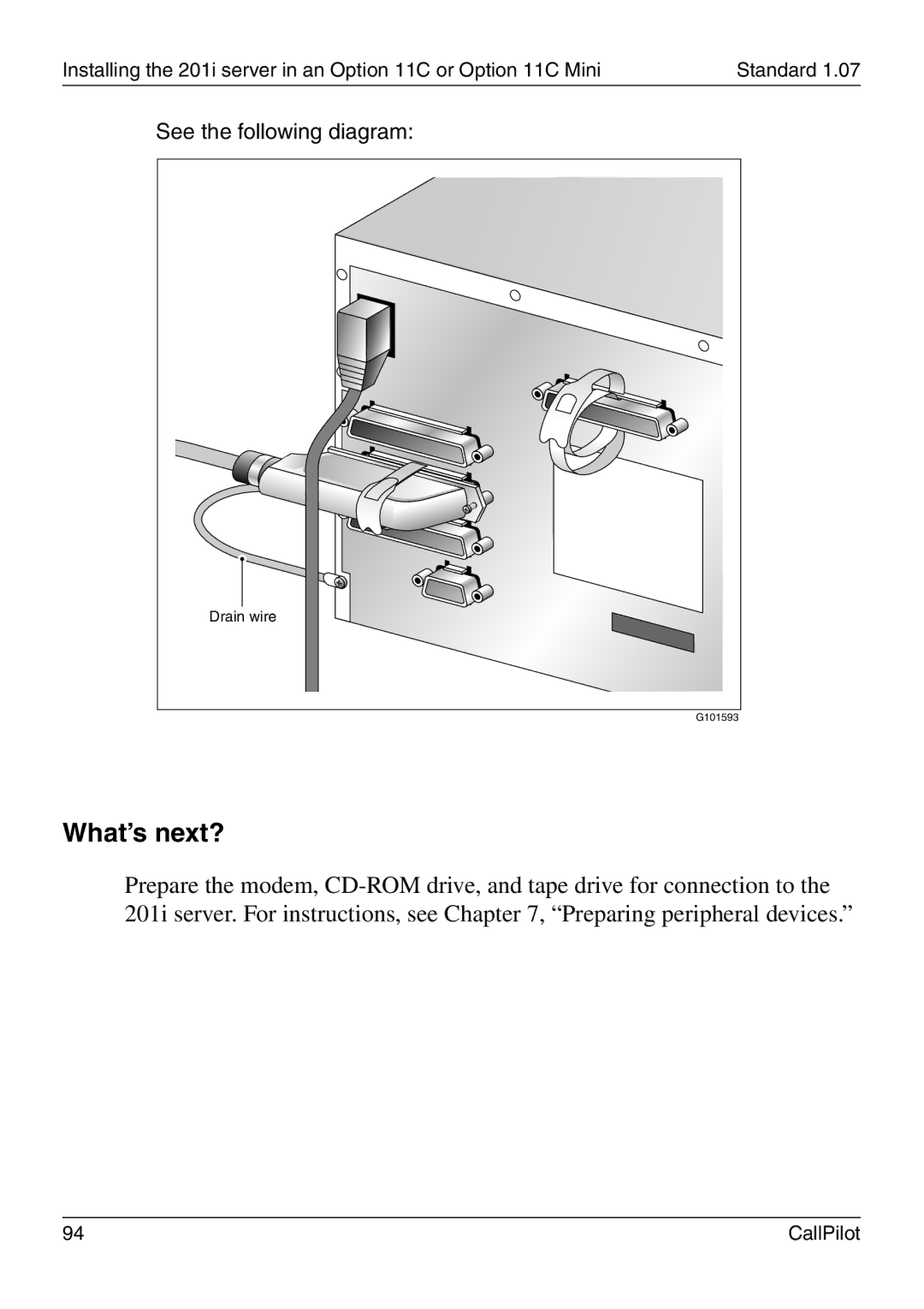 Nortel Networks 201i manual Drain wire 