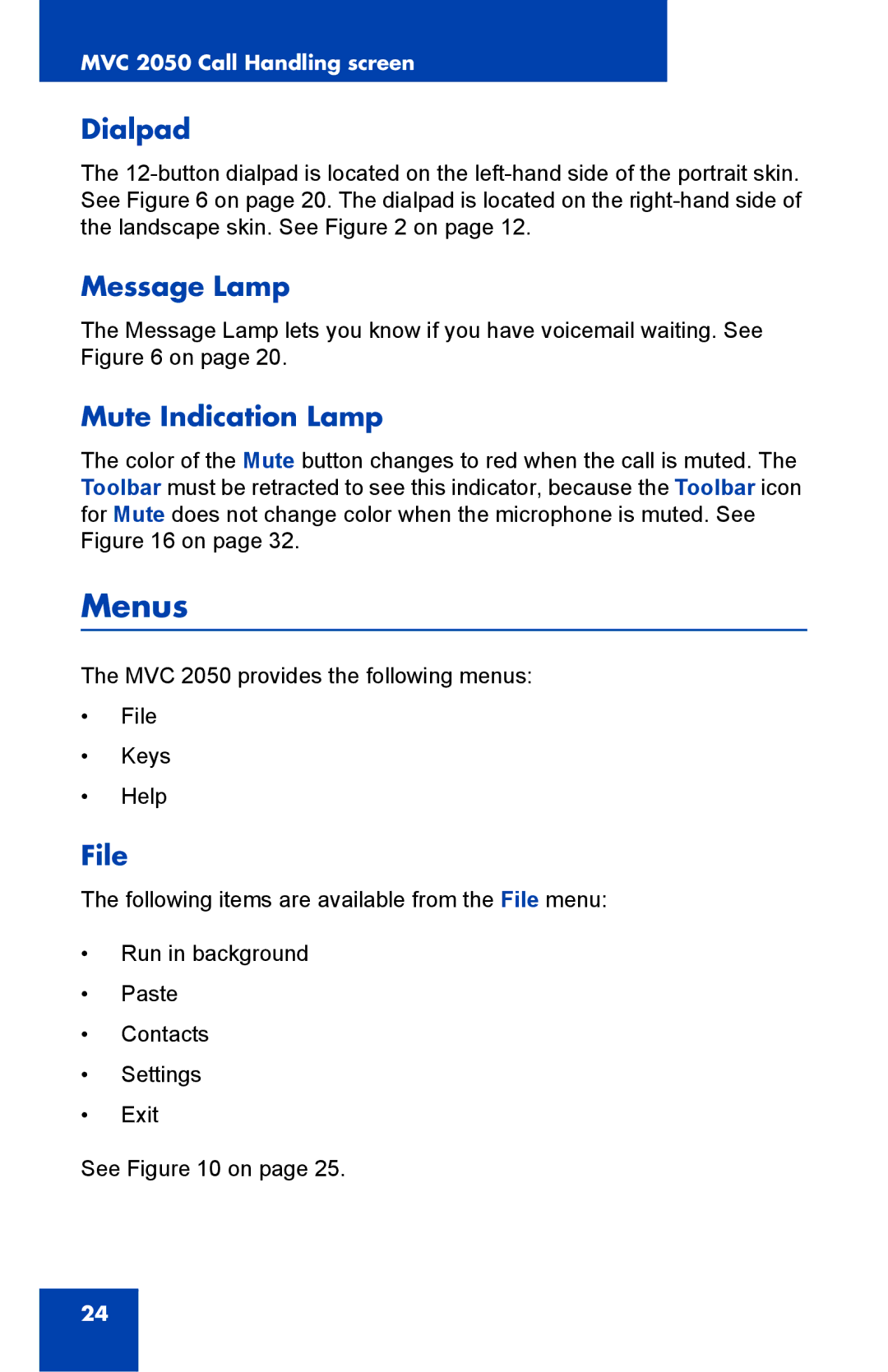 Nortel Networks 2050 manual Menus, Dialpad, Message Lamp, Mute Indication Lamp, File 