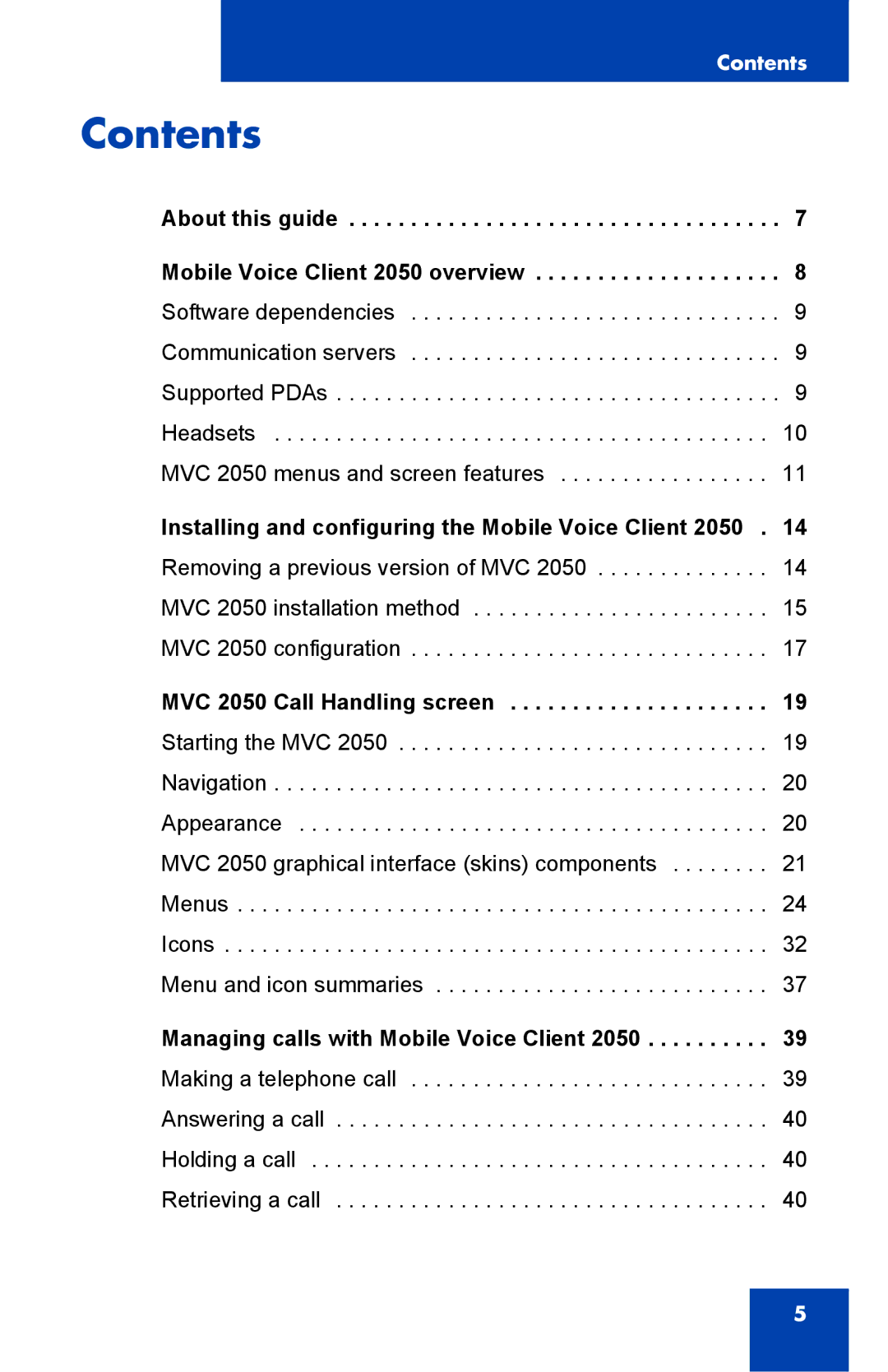 Nortel Networks 2050 manual Contents 