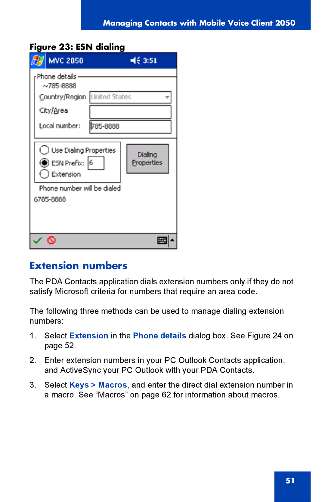 Nortel Networks 2050 manual Extension numbers, ESN dialing 553-AAA1532 