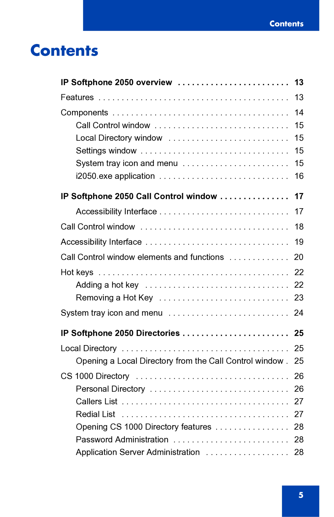 Nortel Networks 2050 manual Contents 