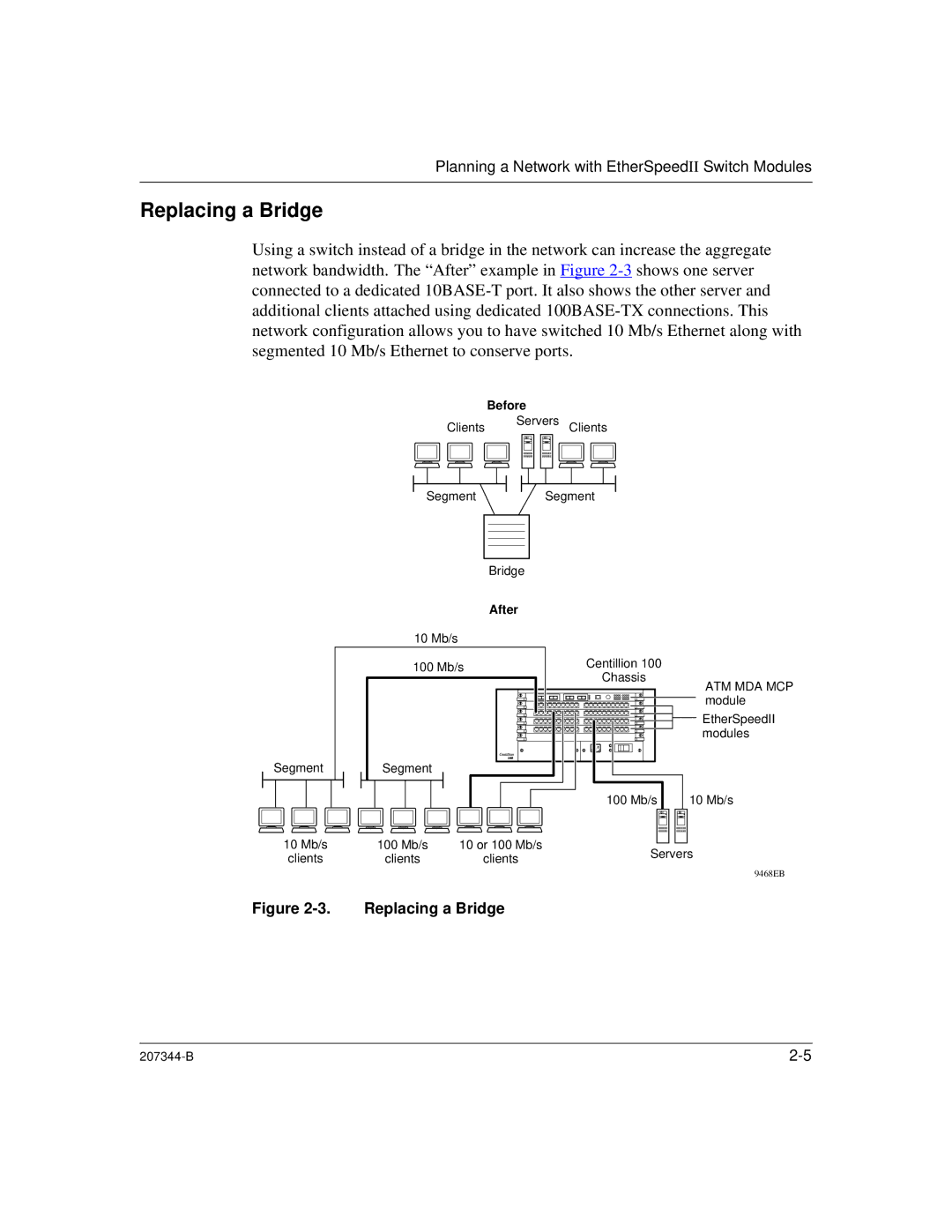 Nortel Networks 207344-B manual Replacing a Bridge 