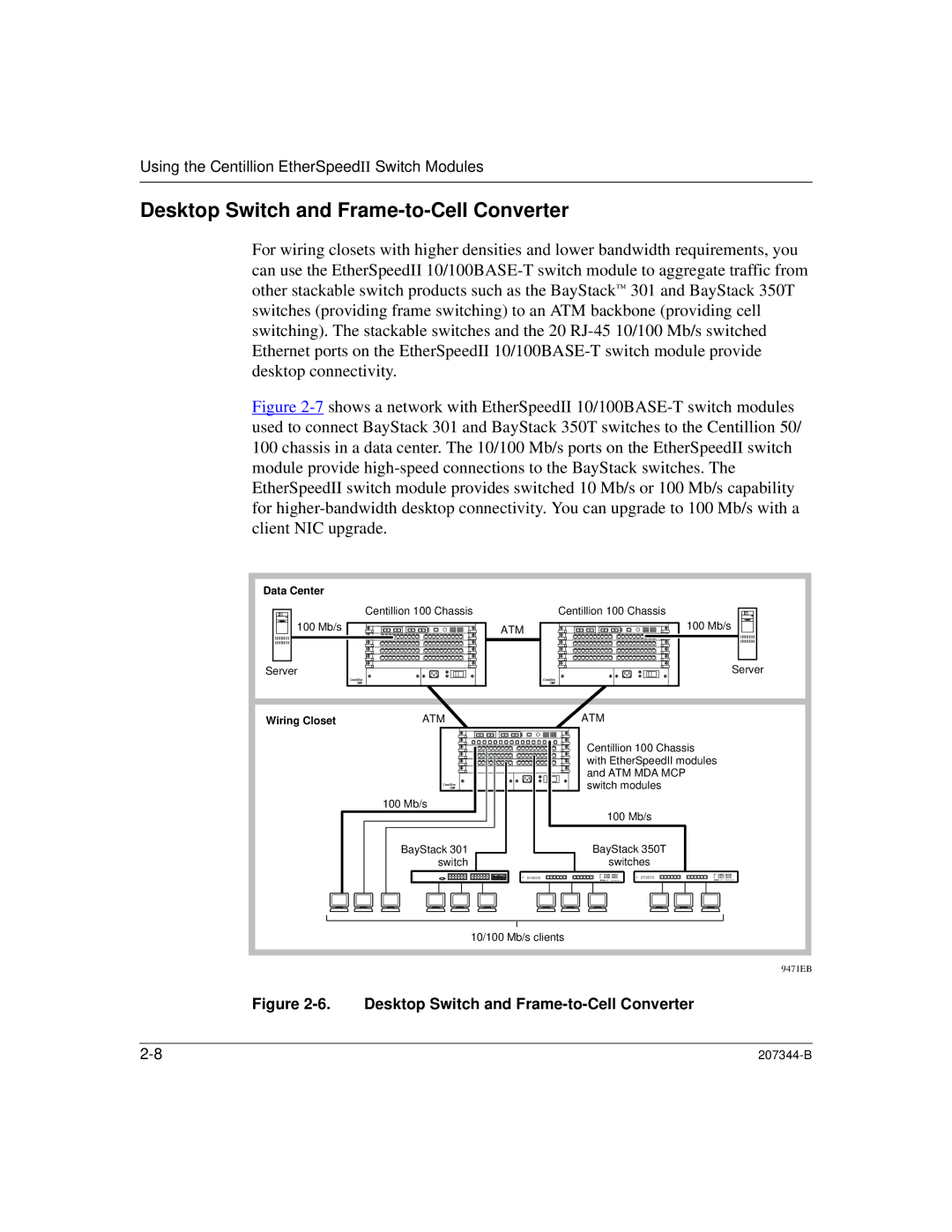 Nortel Networks 207344-B manual Desktop Switch and Frame-to-Cell Converter, Wiring Closet 