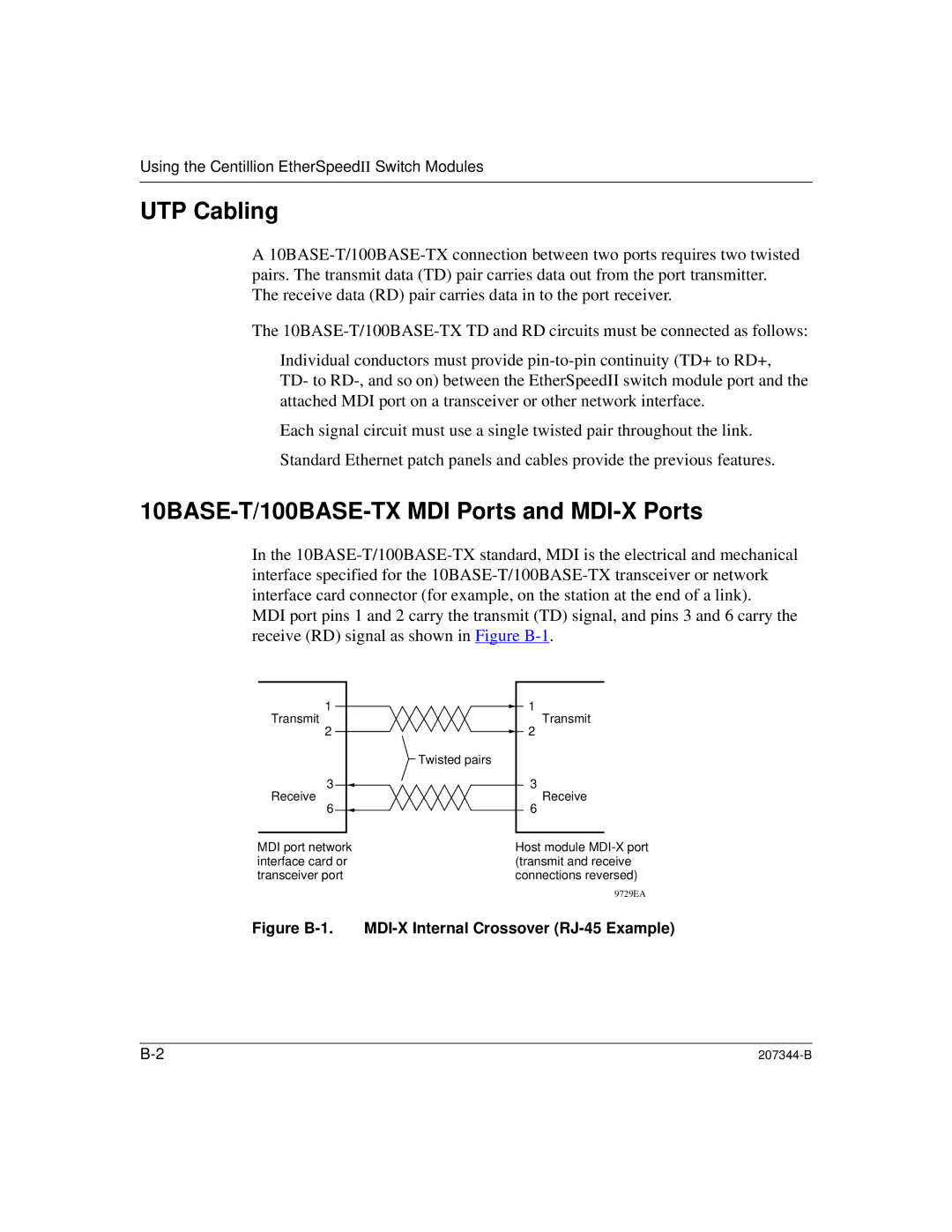 Nortel Networks 207344-B manual UTP Cabling, 10BASE-T/100BASE-TX MDI Ports and MDI-X Ports 