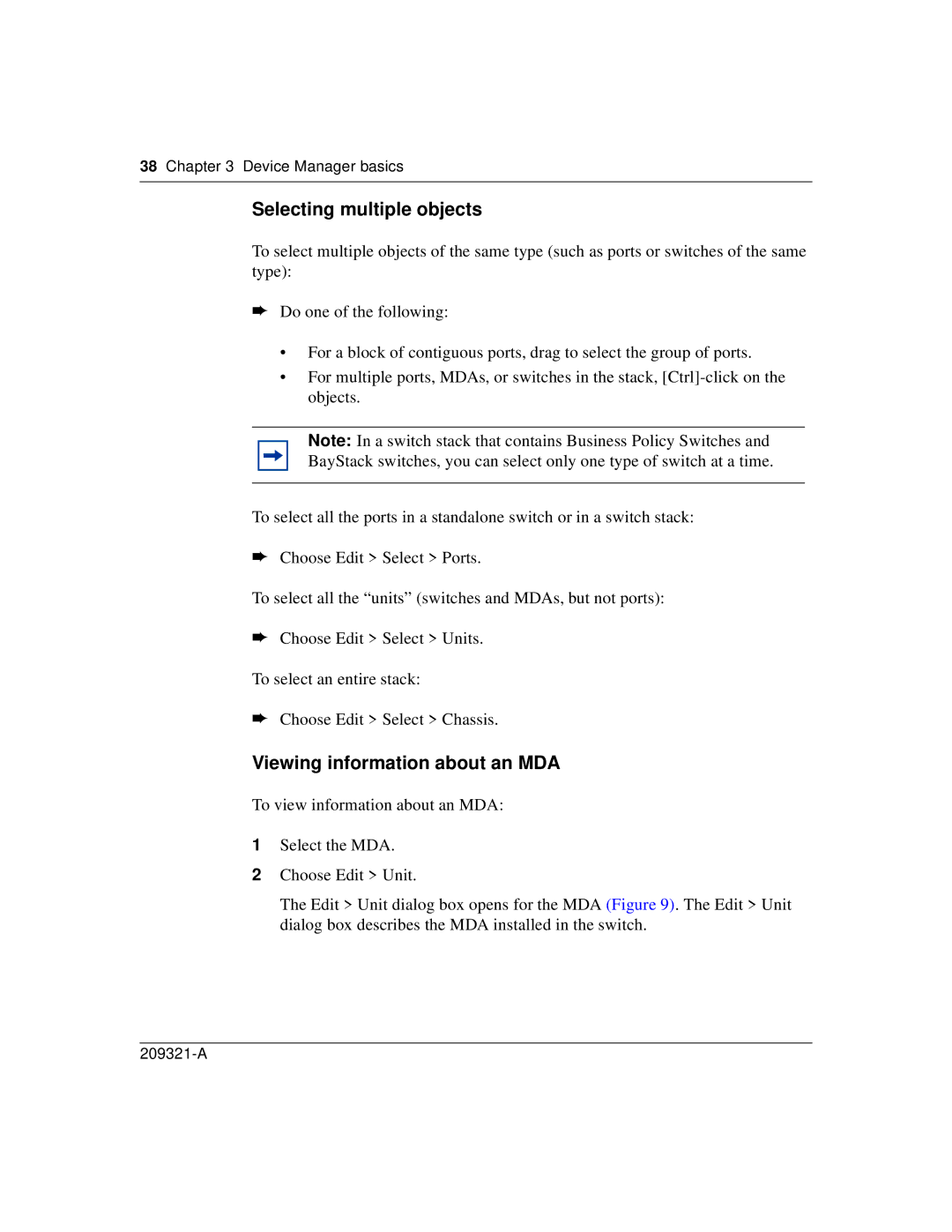 Nortel Networks 209321-A manual Selecting multiple objects 