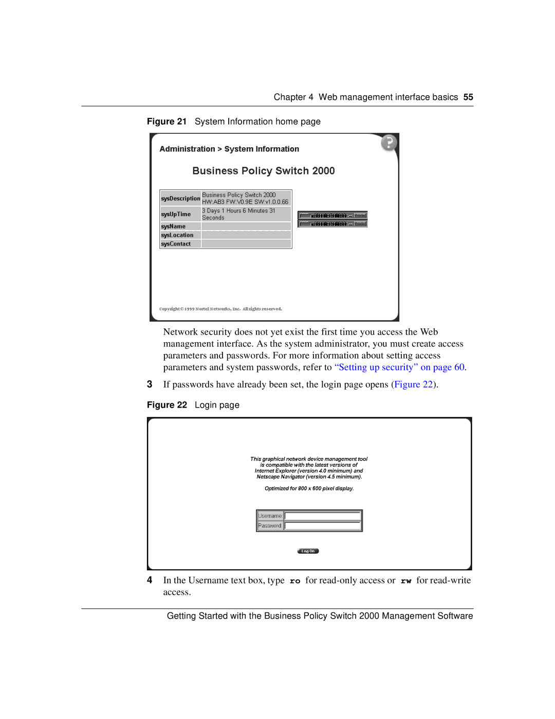 Nortel Networks 209321-A manual Login 