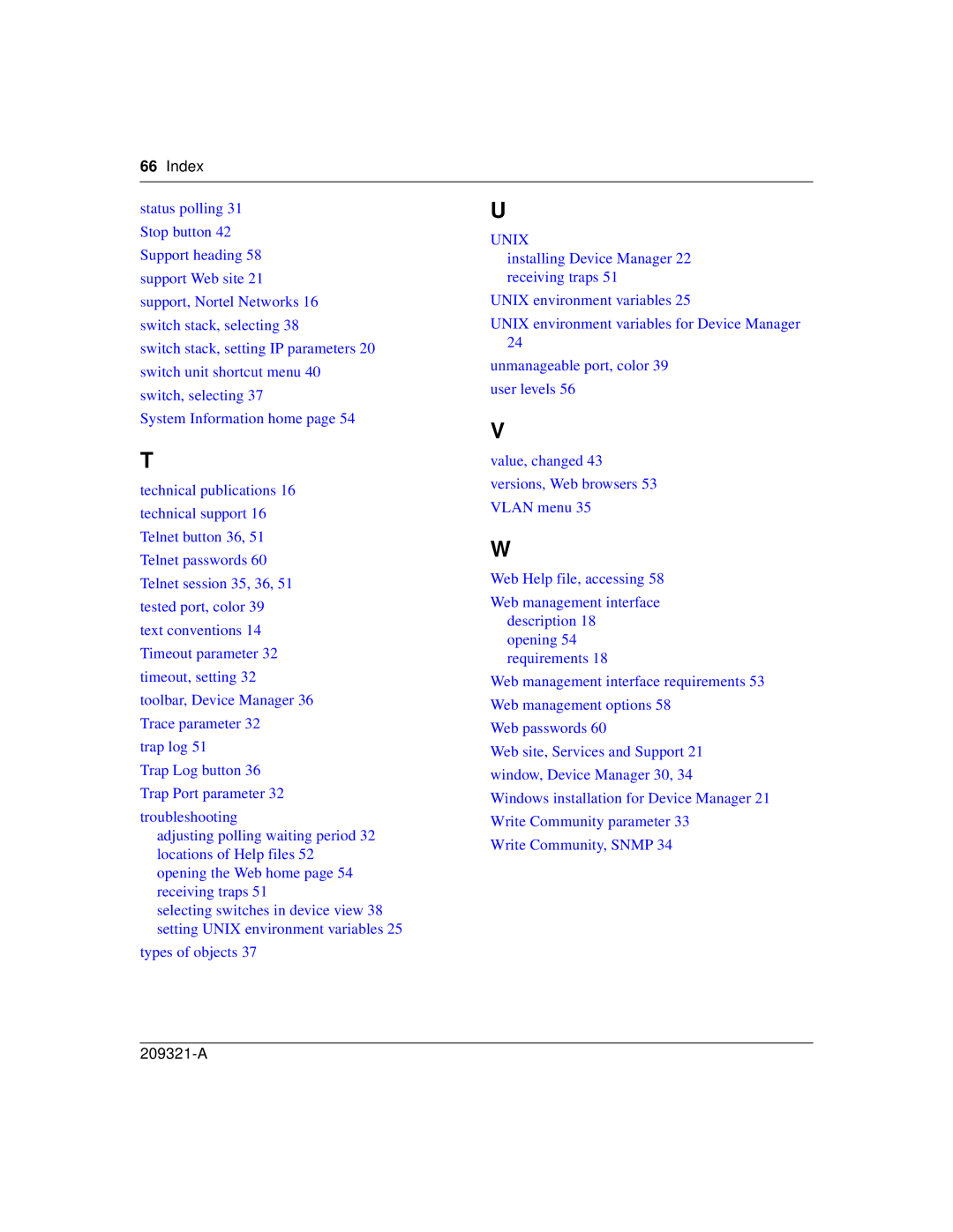 Nortel Networks 209321-A manual Unix 