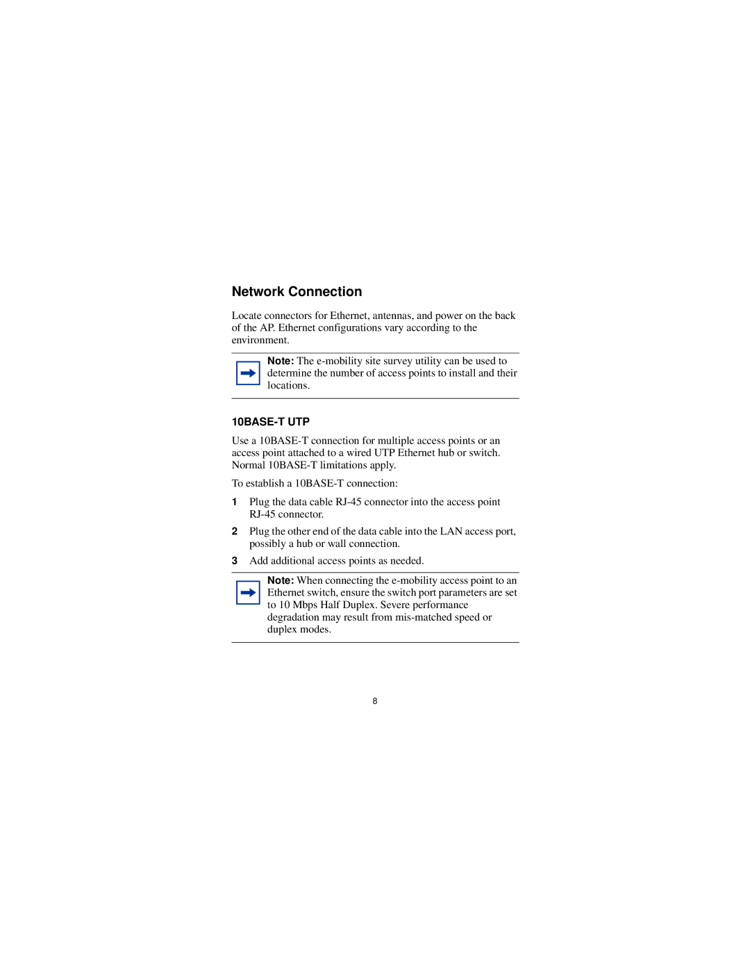 Nortel Networks 210667-A manual Network Connection 