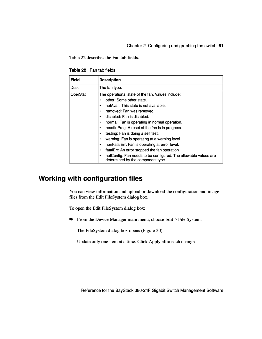 Nortel Networks 214393-A manual Working with configuration files 