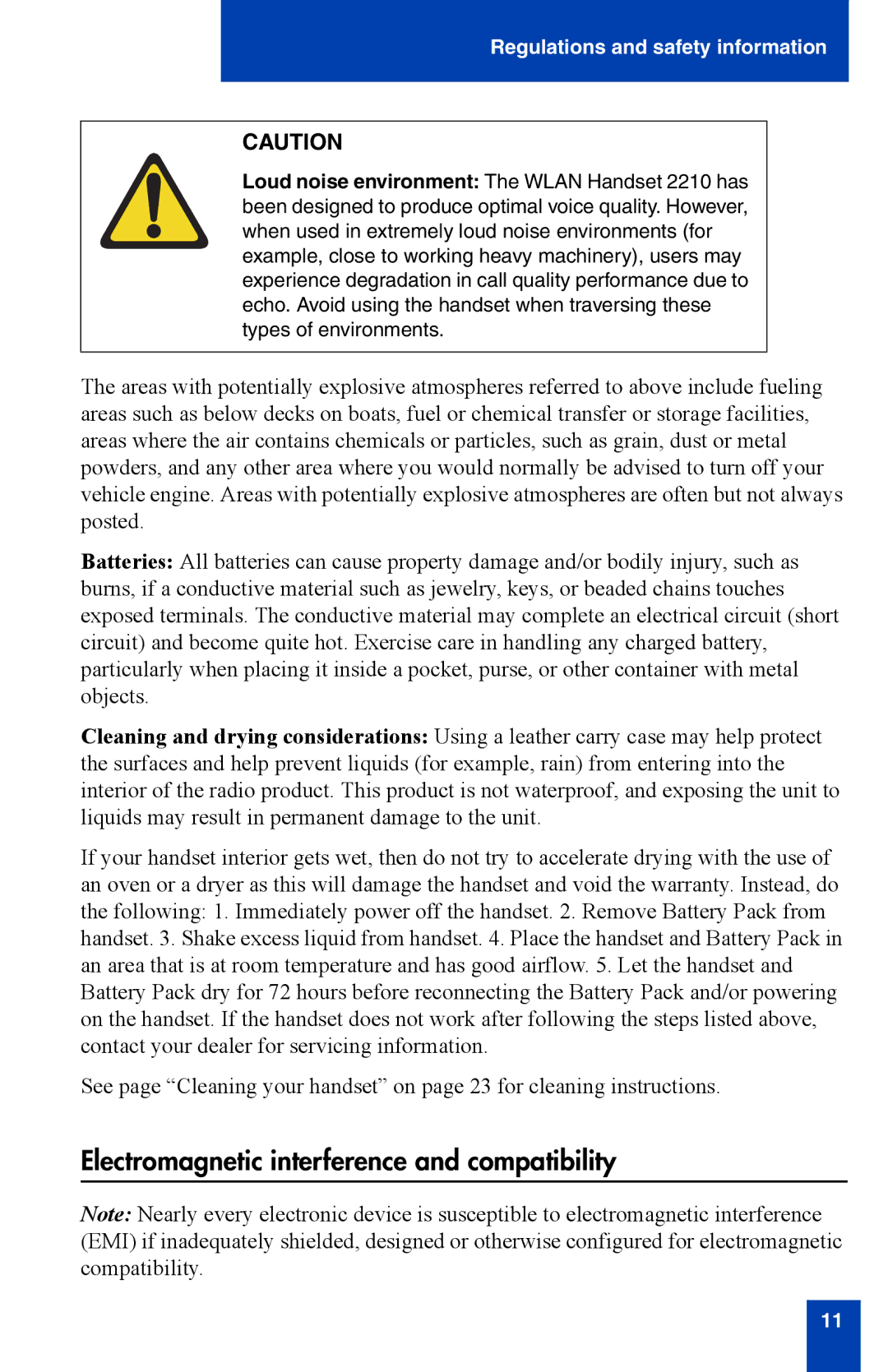 Nortel Networks 2210 manual Electromagnetic interference and compatibility 