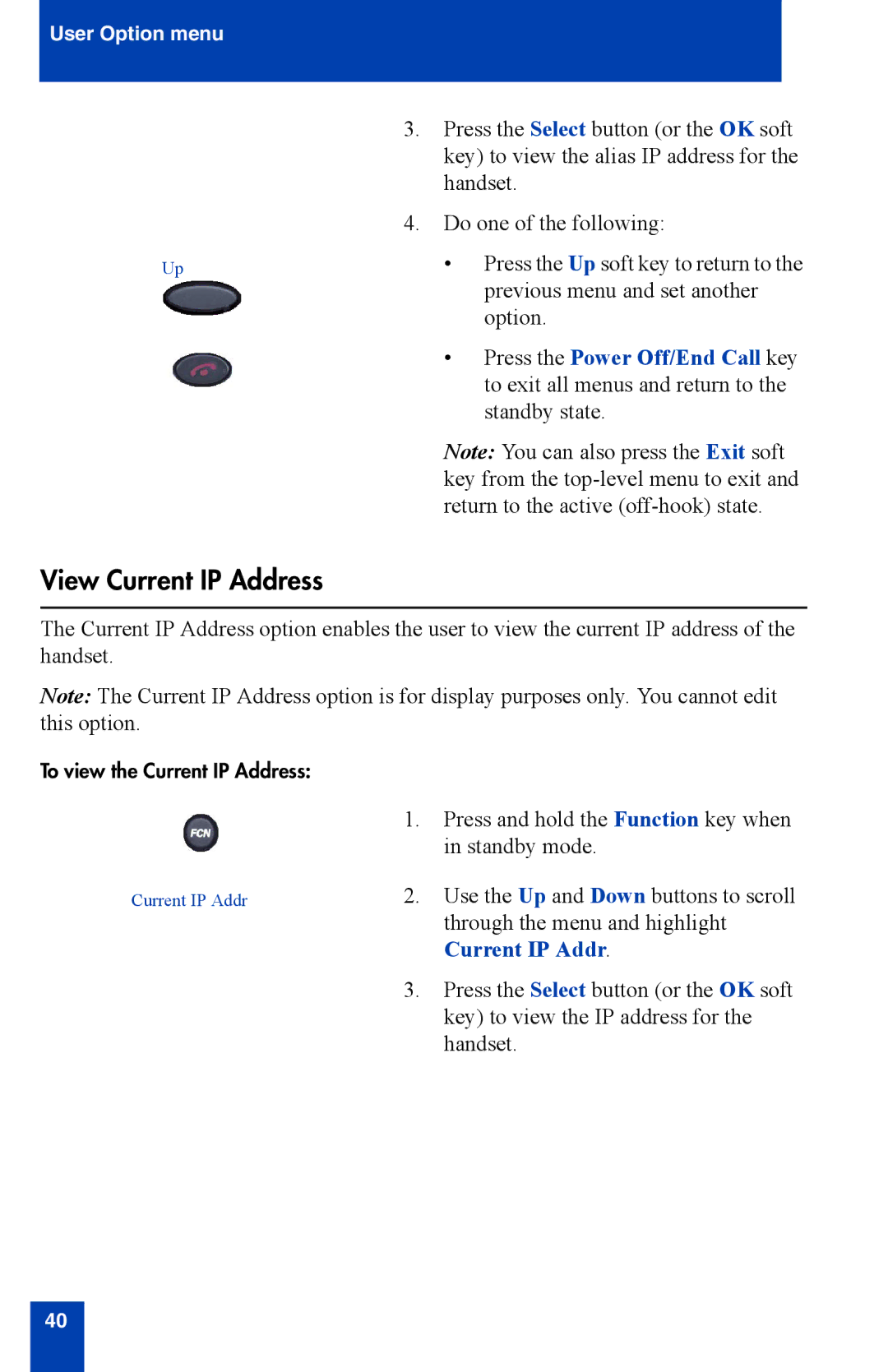 Nortel Networks 2210 manual View Current IP Address 