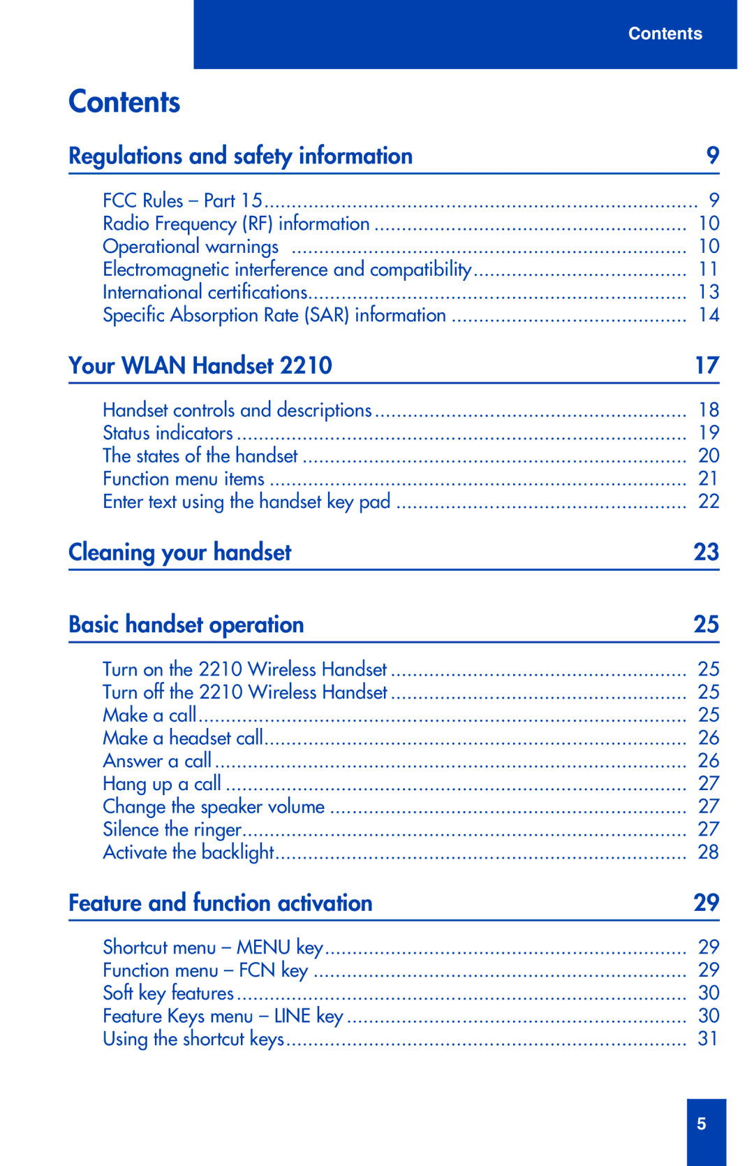 Nortel Networks 2210 manual Contents 