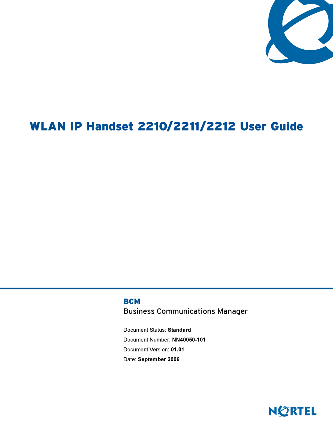 Nortel Networks manual Wlan IP Handset 2210/2211/2212 User Guide 