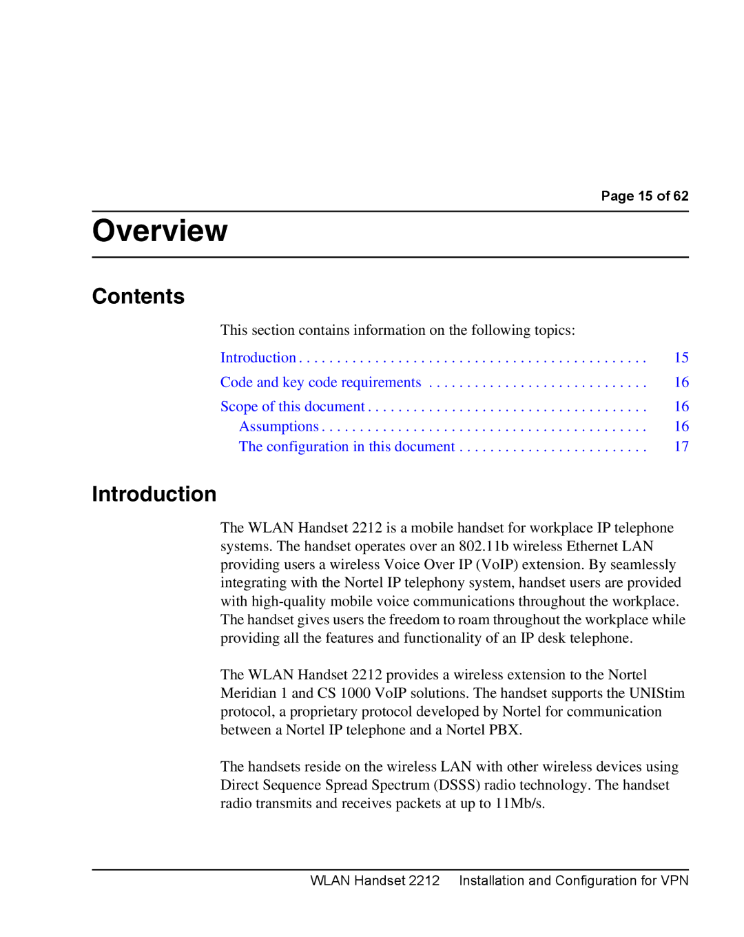 Nortel Networks 2212 manual Overview, Contents, Introduction 