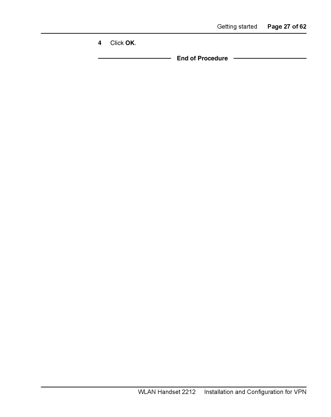 Nortel Networks 2212 manual Getting started Page 27 Click OK 