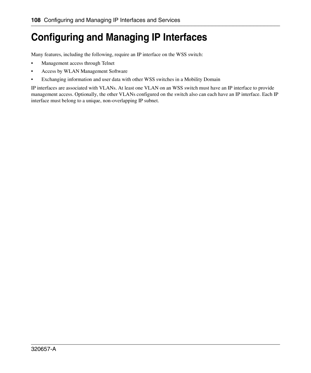 Nortel Networks 2300 manual Configuring and Managing IP Interfaces 