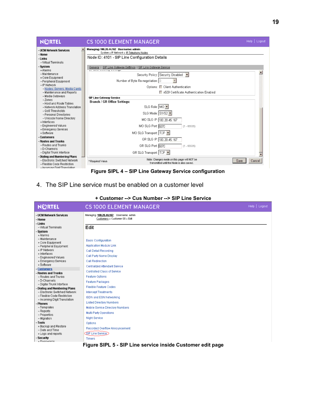 Nortel Networks 2330 quick start SIP Line service must be enabled on a customer level 